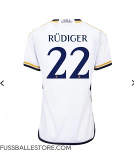 Günstige Real Madrid Antonio Rudiger #22 Heimtrikot Damen 2023-24 Kurzarm